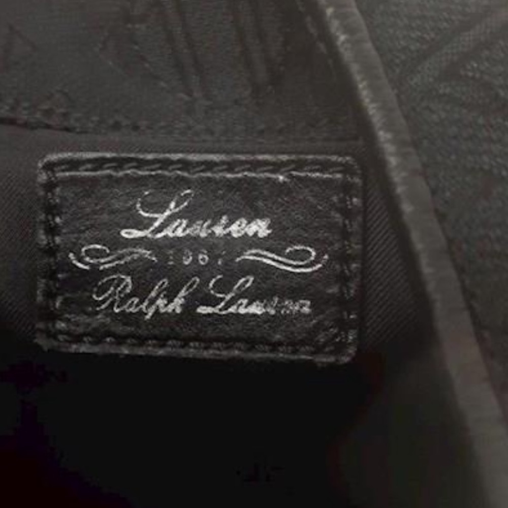 Black Ralph Lauren signature print shoulder bag - Picture 5 of 8